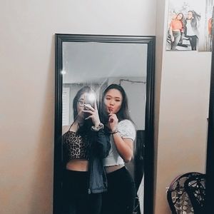 Cheetah print crop top